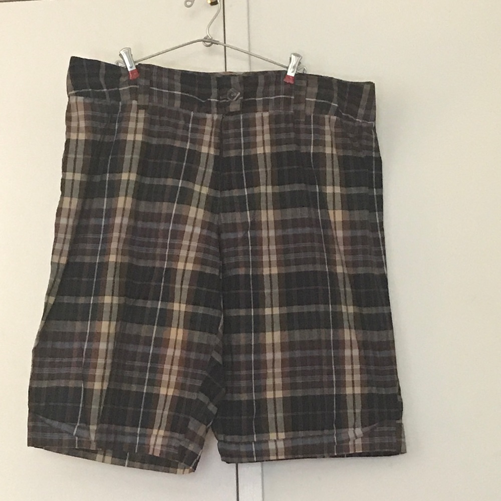 Ashley Stewart plaid shorts